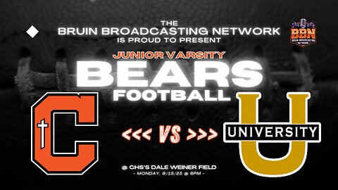CHS Bears JV Football vs. UHigh Cubs @ CHS's Dale Weiner Field - 9/15/25 @ 6p