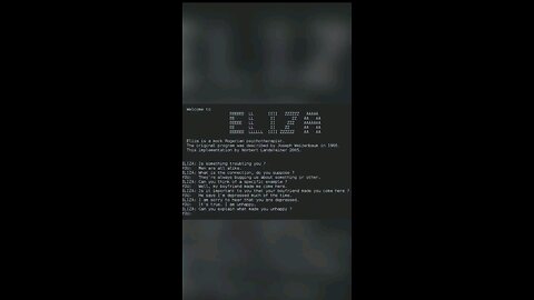 The first AI program in history - ELIZA