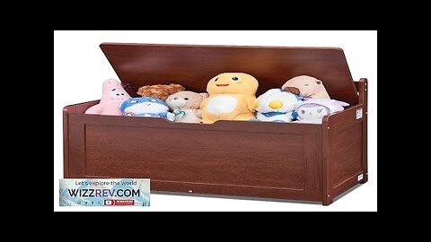 VEVOR Wooden Toy Chest for Kids Toddler Toy Storage Box with Flip-Top Review