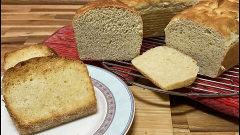 No-Knead English Muffin Bread...ready in an Hour!