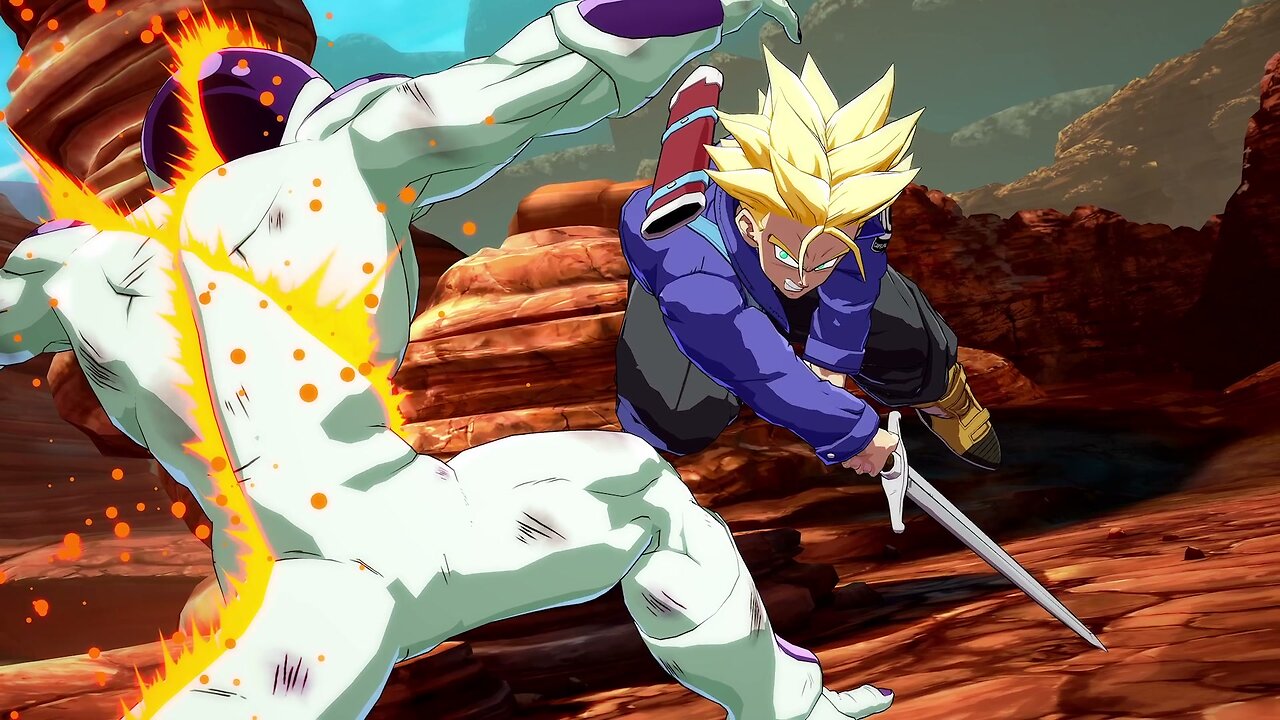 Future Trunks vs Frieza - Dragon Ball FighterZ Game Clip