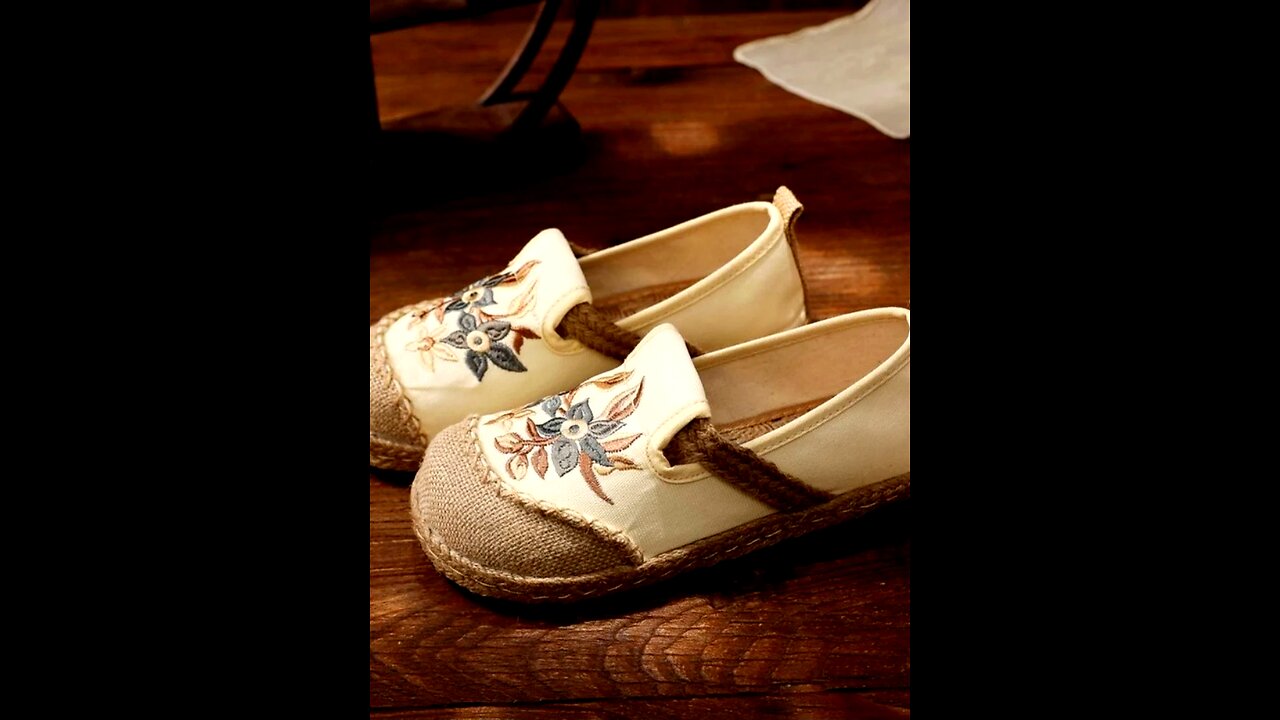 Handmade Linen Espadrilles Loafers