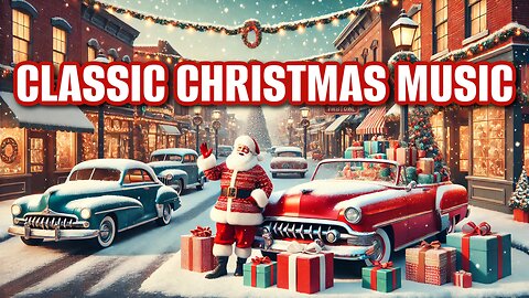 CLASSIC CHRISTMAS MUSIC | 12 HOURS! Yule Log | 40's 50's 60's | Big Screen Background