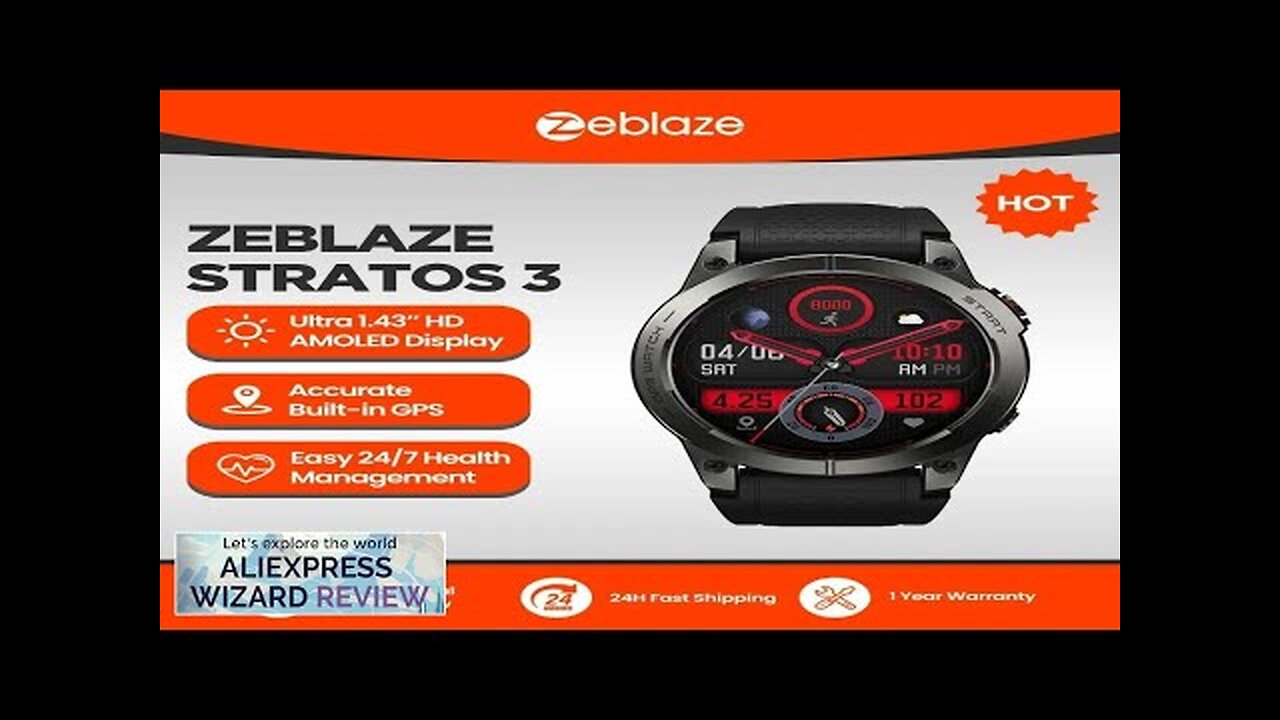 Zeblaze Stratos 3 Premium GPS Smart Watch Ultra HD AMOLED Display Built-in Review