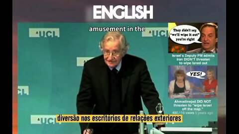 Palestra Chomsky aprimorada sobre Irã Turquia e Lula. 27/04/2012