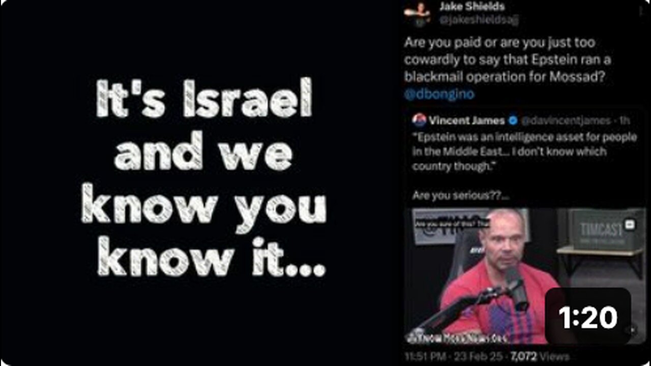 It's Israel and we know you know it...