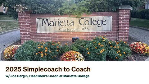 SimpleCoach to Coach with Joe Bergin, Head Men's Coach at Marietta College