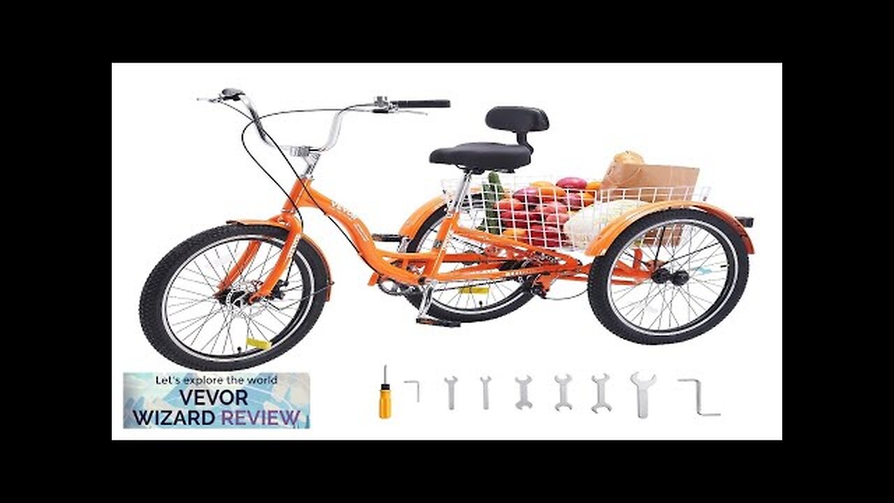 VEVOR Adult Tricycles Bike 20 Inch Three-Wheeled Bicycles 3 Wheel Bikes Trikes Review