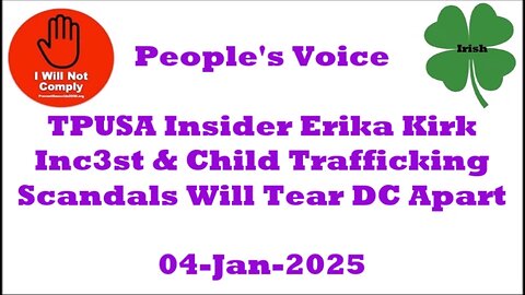 TPUSA Insider Erika Inc3st & Child Trafficking Tear DC Apart 04-Jan-2026