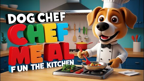 Cute Dog Chef – Adorable Pup Cooks Up Fun in the Kitchen! 🍔