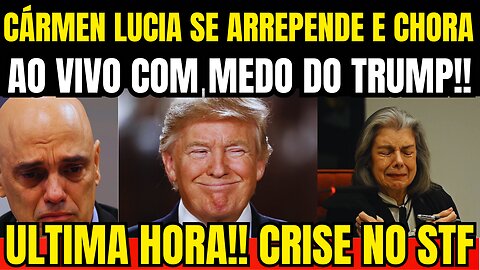 STF TRAÍDO! CARMEN LÚCIA em LÁGRIMAS, Apoia ANISTIA e ADMITE: "Judiciário está FORA DE CONTROLE"