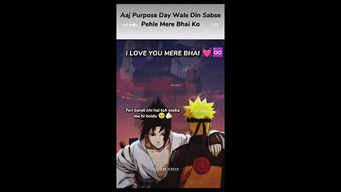 Tag your JIGRII∞ #bhaichara #bhaicharaontop #bhai #iloveyou 935 #animeedits #naruto API