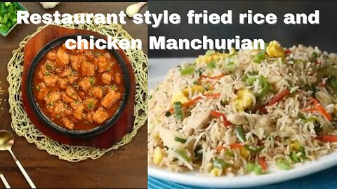Restaurant style fried rice with delicious chicken Manchurian #love#cooking#homemade#food#foryou