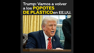 Trump firma decreto a favor de las pajitas de plástico