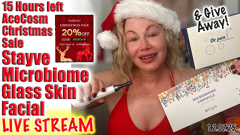 Live Glass Skin Facial , 15 Hours In AceCosm Christmas Sale & Give Away! Code Jessica10 Saves