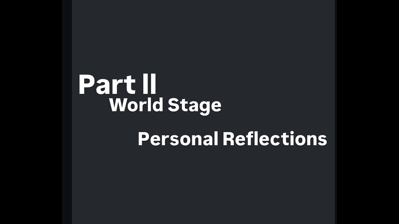 PA’RT ll World Stage, Reflection points of 2020 Vision