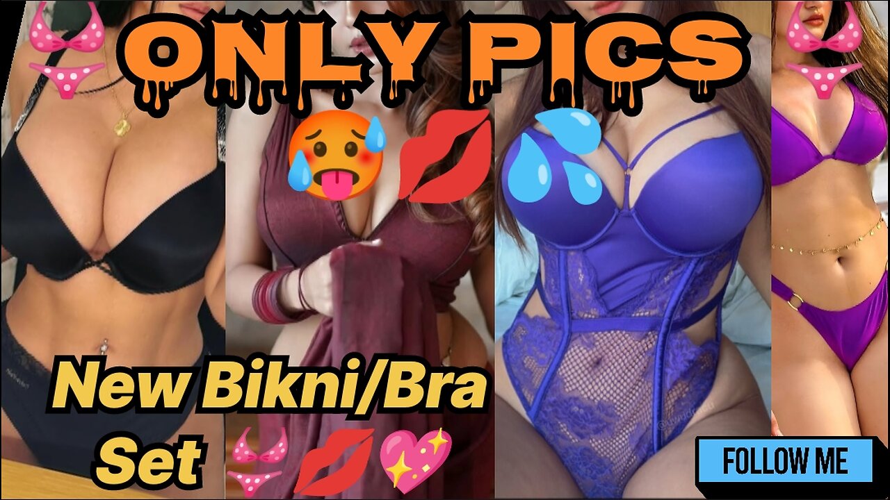 Sexy Hot videos 🥵💋 | Bra panty collection 👙😍 | Only Pics 👙 | Lingerie Model 😍🥵 boobs show 💋
