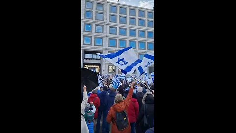 At the moment solidarity with Israel against rising antisemitism in Stuttgart Germany