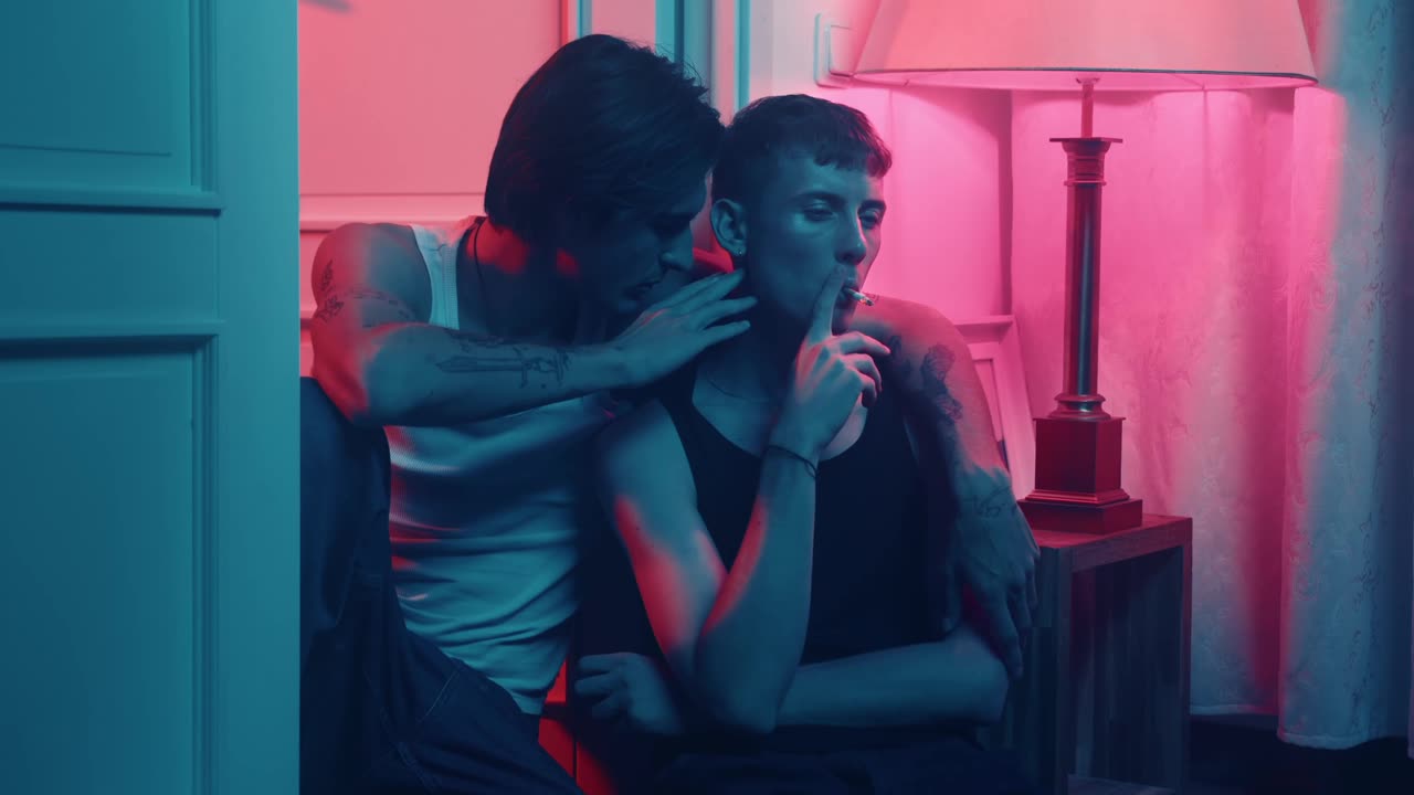 Affectionate Young Gay Couple