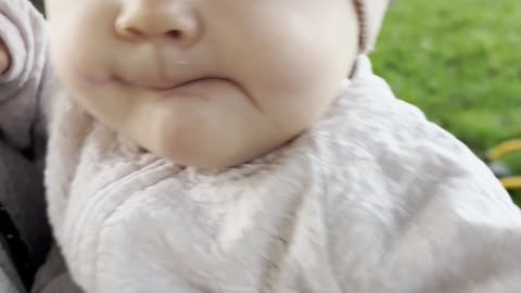 That face though! 😂 Baby Kayla showing off her funniest expression