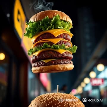 Floating Mega Burger! 🍔🔥 Unreal Street Food Moment!