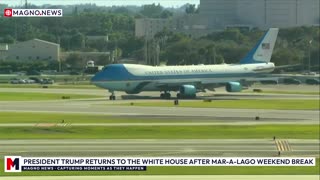 🇺🇸 President Trump Returns to The White House after Weekend Break at Mar-a-Lago [LIVE]