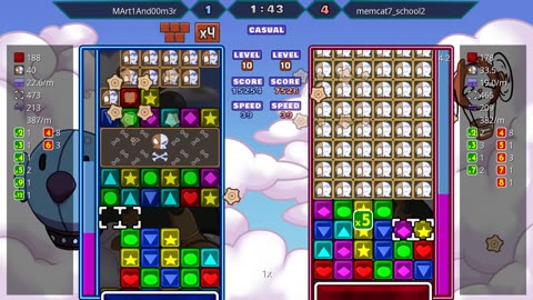 Panel Attack 2-Player Casual (11-19-2025): MArt1And00m3r vs. Memcat7 (2nd Set)