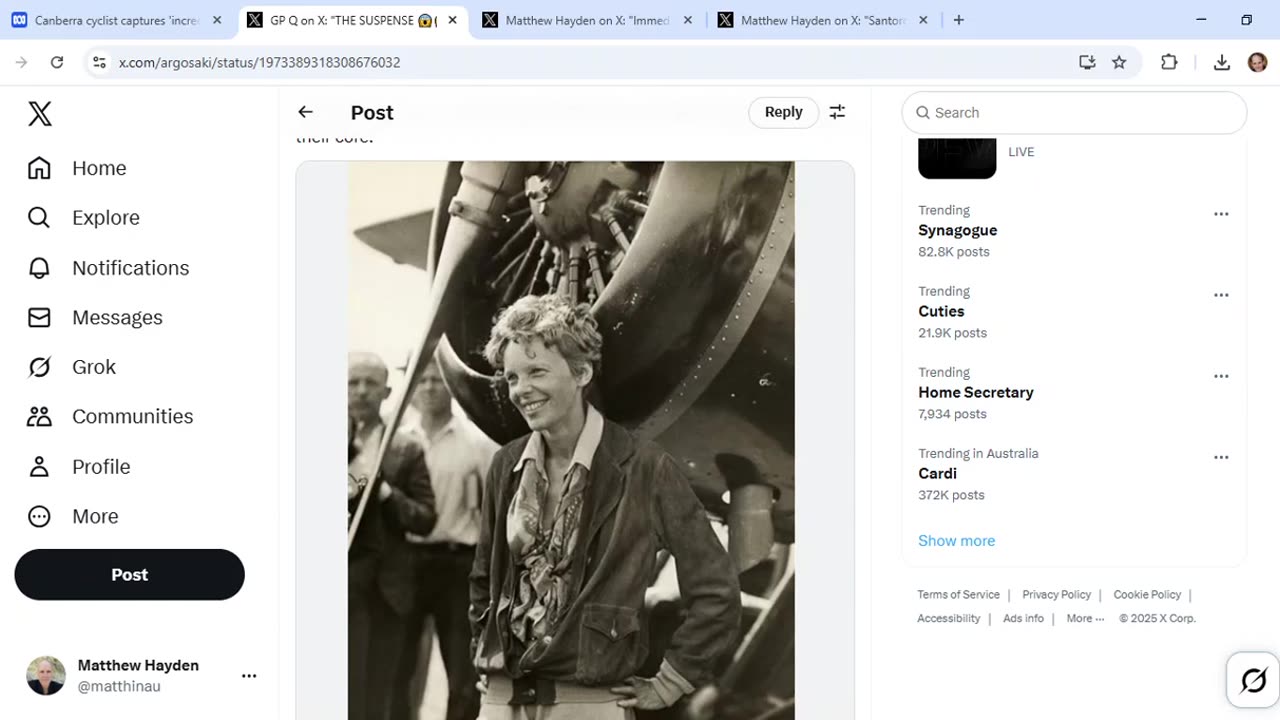 Snake Eyes symbolism connects with Amelia Earhart story and ABC article on lost earphone