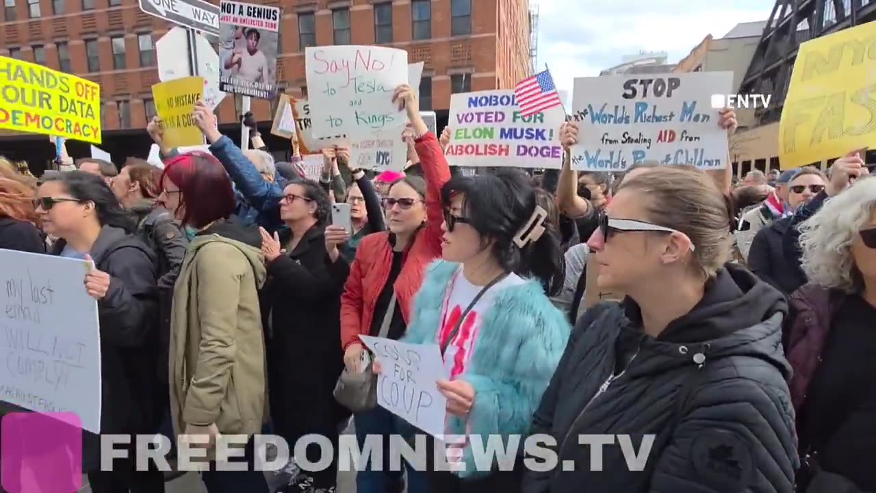 NYPD makes MASS ARRESTS as anti-Elon “protestors” took over a NYC Tesla showroom