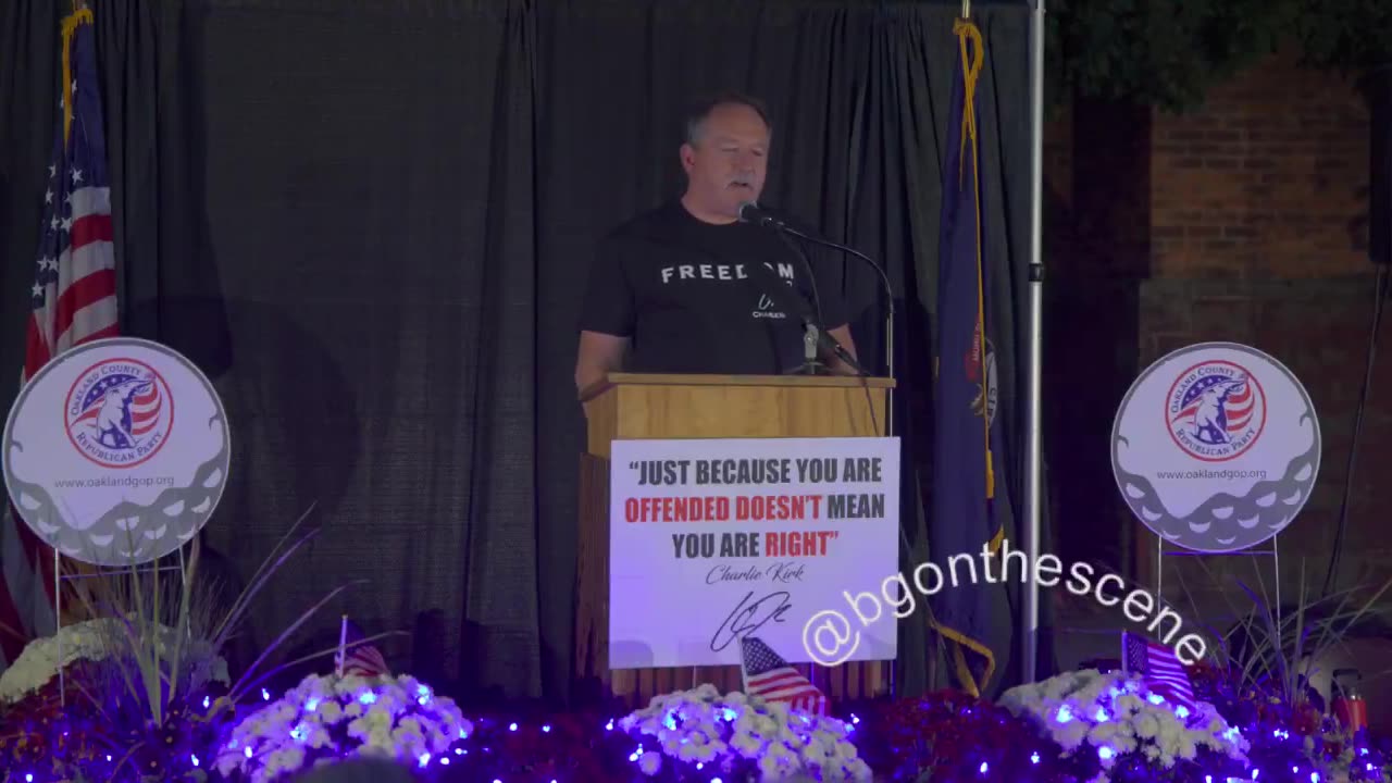 Vigil held tonight on National Day of Remembrance for Charlie Kirk in the parking