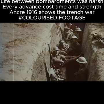 British soldiers in trenches at the Battle of Ancre 1916