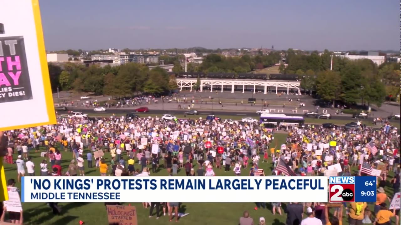 [2025-10-19] 'No Kings' protests remain largely peaceful in Middle TN