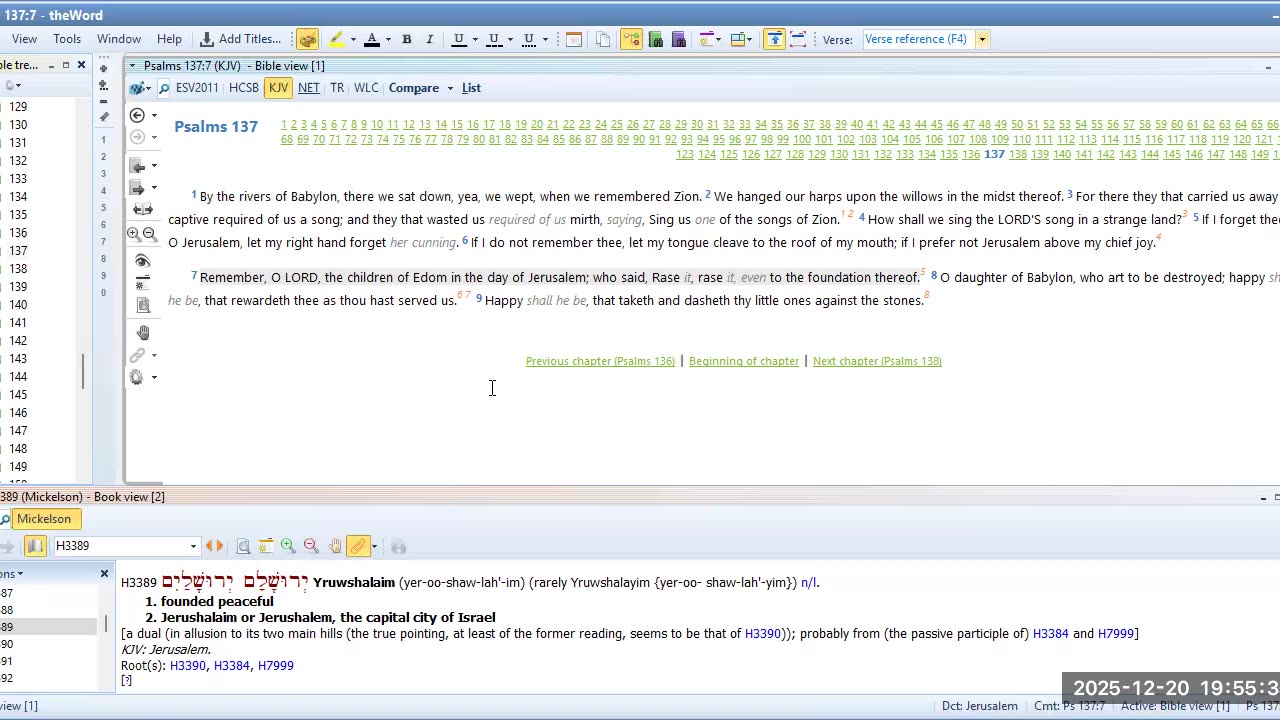 Bible Study Psalms 137