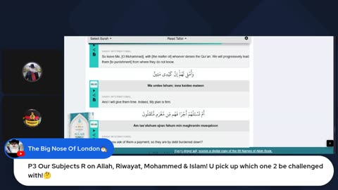 P3 Our Subjects R on Allah, Riwayat, Mohammed & Islam! U pick up which one 2 be challenged with!🤔