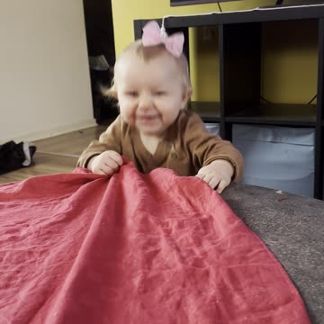 Kayla and Kiara Playing — Baby Kayla Falls Down (Tiny Tumble) 💕