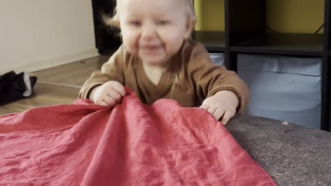 Kayla and Kiara Playing — Baby Kayla Falls Down (Tiny Tumble) 💕