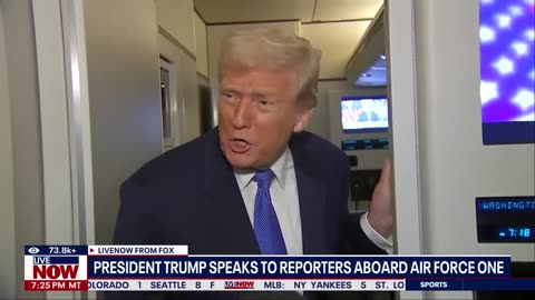 Watch as Trump speaks to reporters aboard Air Force One || Ronaldo Trumpo Jr.