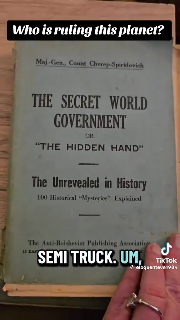 🚨 WOMAN FINDS 1926 BOOK EXPOSING THE “HIDDEN HAND” CONTROLLING THE WORLD