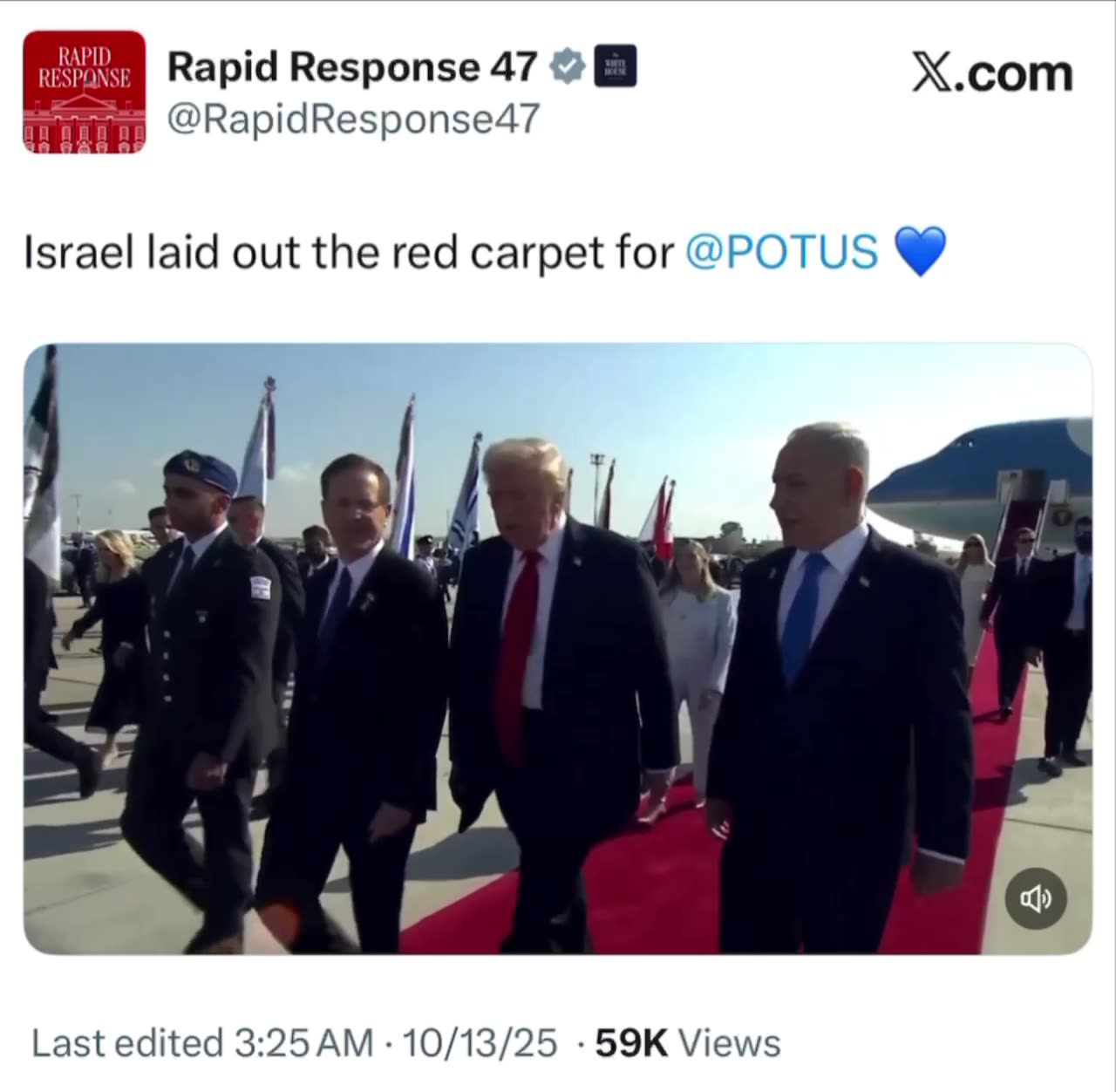 Israel Laid Out the Red Carpet for President Trump