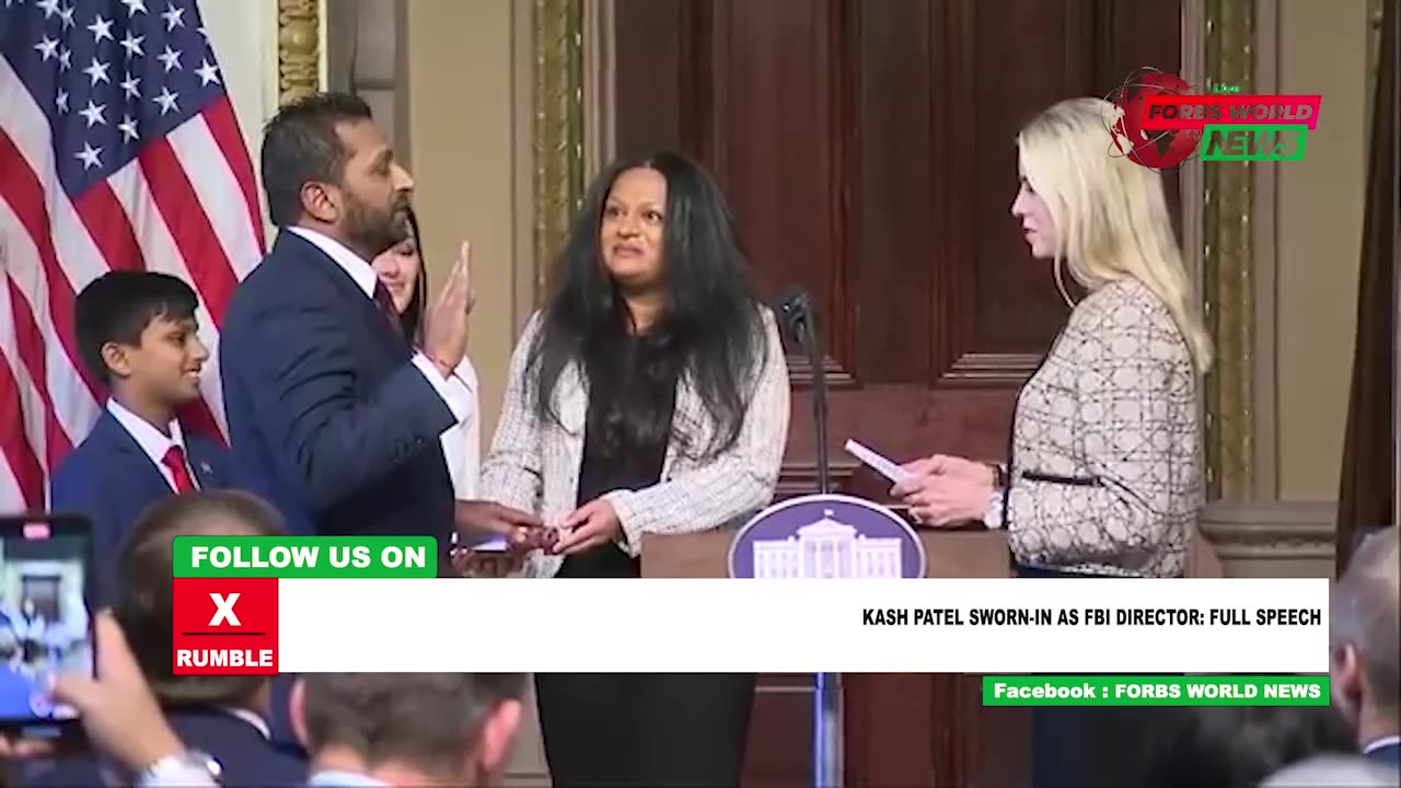 Kash Patel sworn in as new FBI director by Pam Bondi