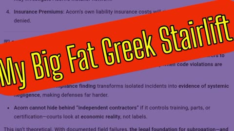 It's Baaaack! A My Big Fat Greek .. Stairlift