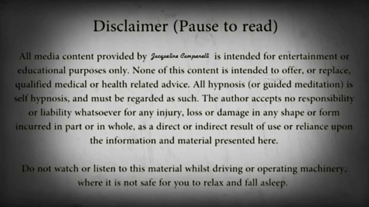 Jacqueline Campenelli Disclaimer PLEASE READ