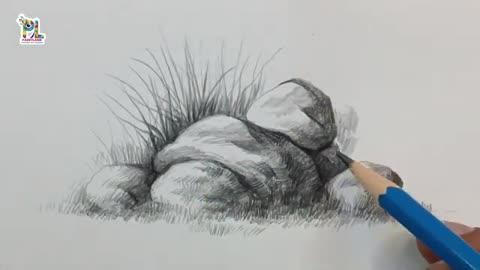 How to draw Small Rocks with Pencil