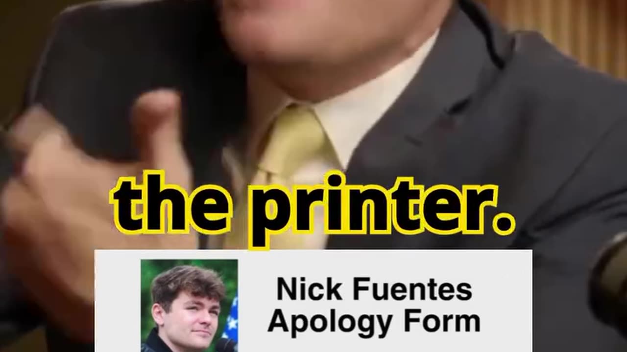 Nick Fuentes: "Just Got Back From My Trip"