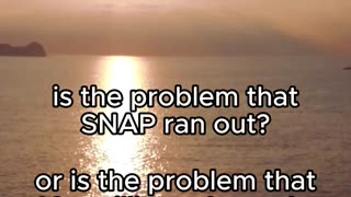 SNAP was supposed to be a LAST OPTION