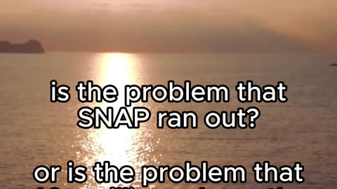 SNAP was supposed to be a LAST OPTION