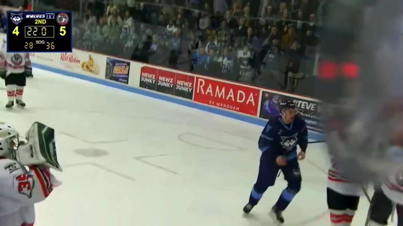 Elmira River Sharks vs Watertown Wolves Line Brawl December 15, 2023