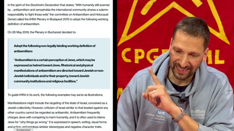 IHRA definition of antisemitism - a tool of political repression