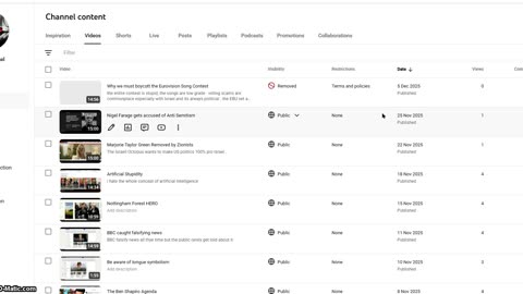 Youtube claim that calling for a Boycott of Eurovision is hate speech