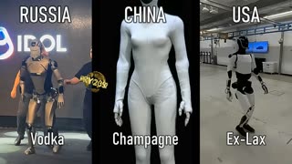 Comparing robots. What have they been drinking? #idol #xpeng #iron #tesla